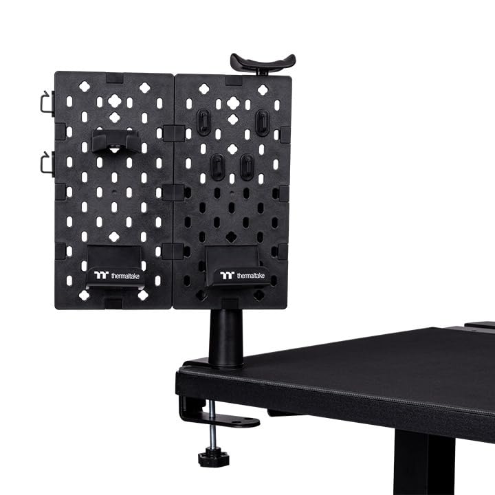 thermaltake-gea-gaming-desk-pegboard-lochbrett-small-schwarz-stahl-10-kg-traglas image 5