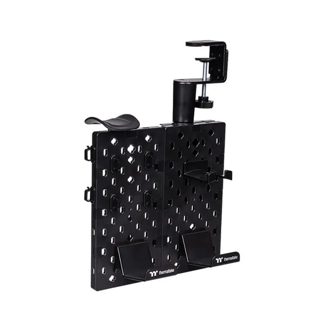 thermaltake-gea-gaming-desk-pegboard-lochbrett-small-schwarz-stahl-10-kg-traglas image 1