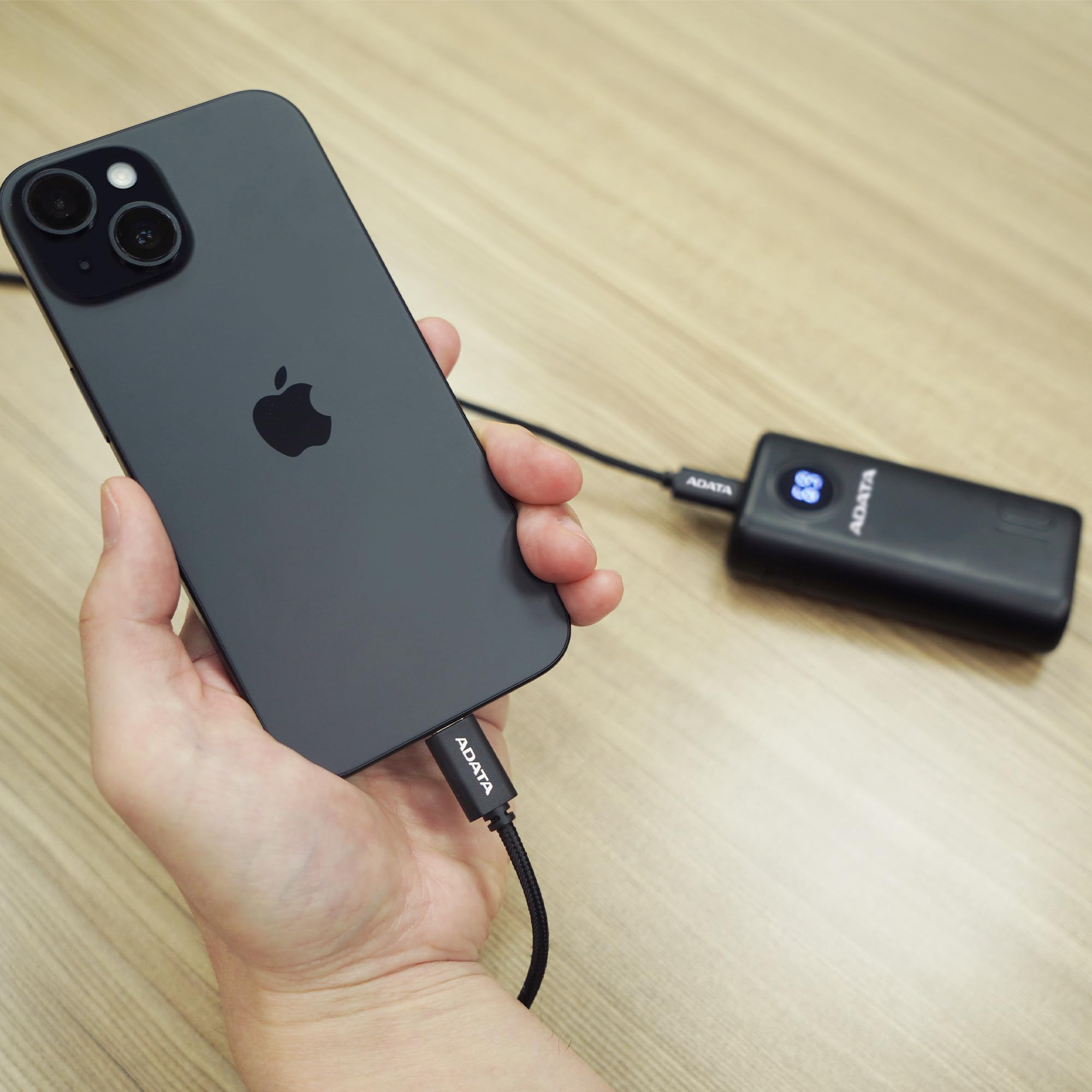 adata-usb-c-zu-usb-c-kabel-100w-pd3-0-qc3-0-nylongewebe-1m-schwarz image 5