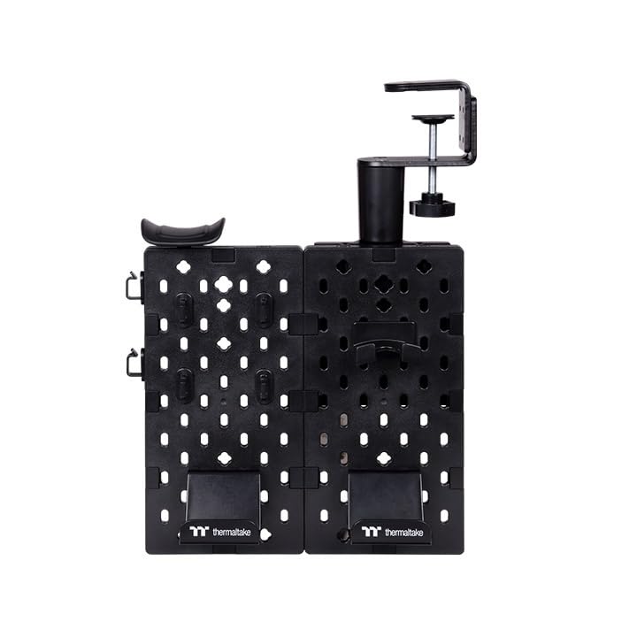 thermaltake-gea-gaming-desk-pegboard-lochbrett-small-schwarz-stahl-10-kg-traglas image 2