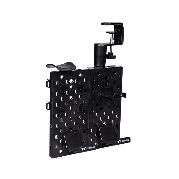 thermaltake-gea-gaming-desk-pegboard-lochbrett-small-schwarz-stahl-10-kg-traglas image 1