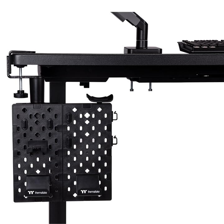 thermaltake-gea-gaming-desk-pegboard-lochbrett-small-schwarz-stahl-10-kg-traglas image 4