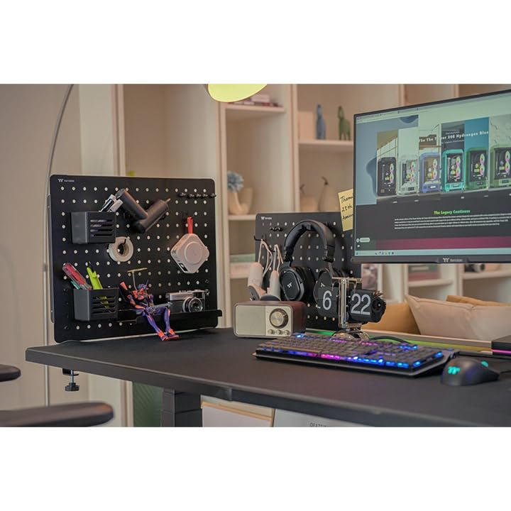 thermaltake-gea-gaming-desk-pegboard-lochbrett-large-black image 2