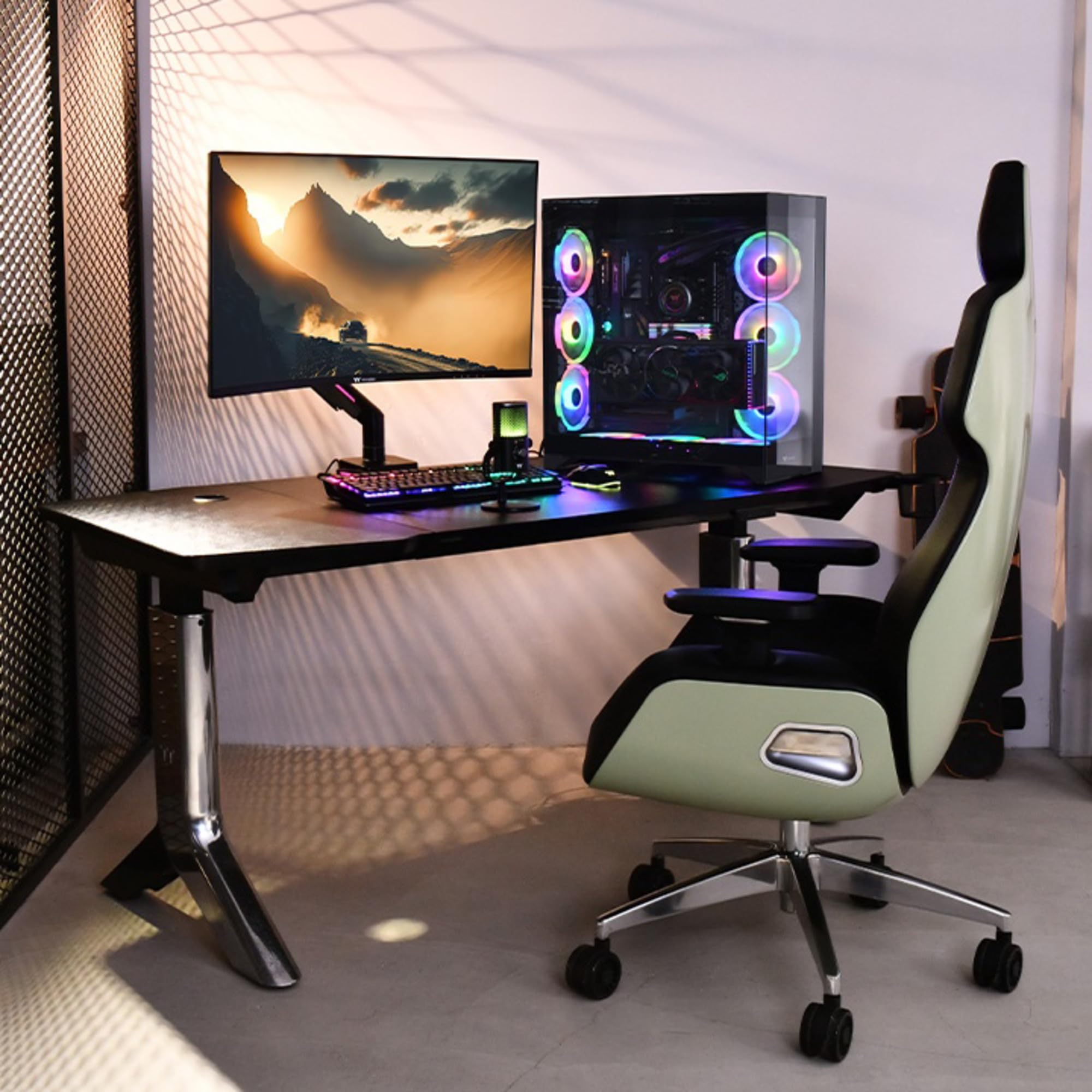thermaltake-gea-single-rgb-gaming-monitor-arm-schwarz-f-r-bis-zu-35-zoll image 6