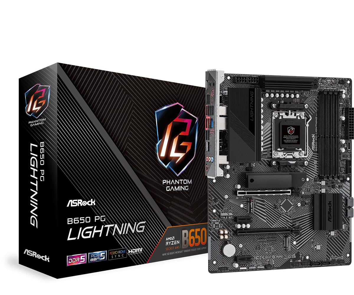 asrock-b650-pg-lightning-am5-atx-mainboard-ddr5-hdmi image 1