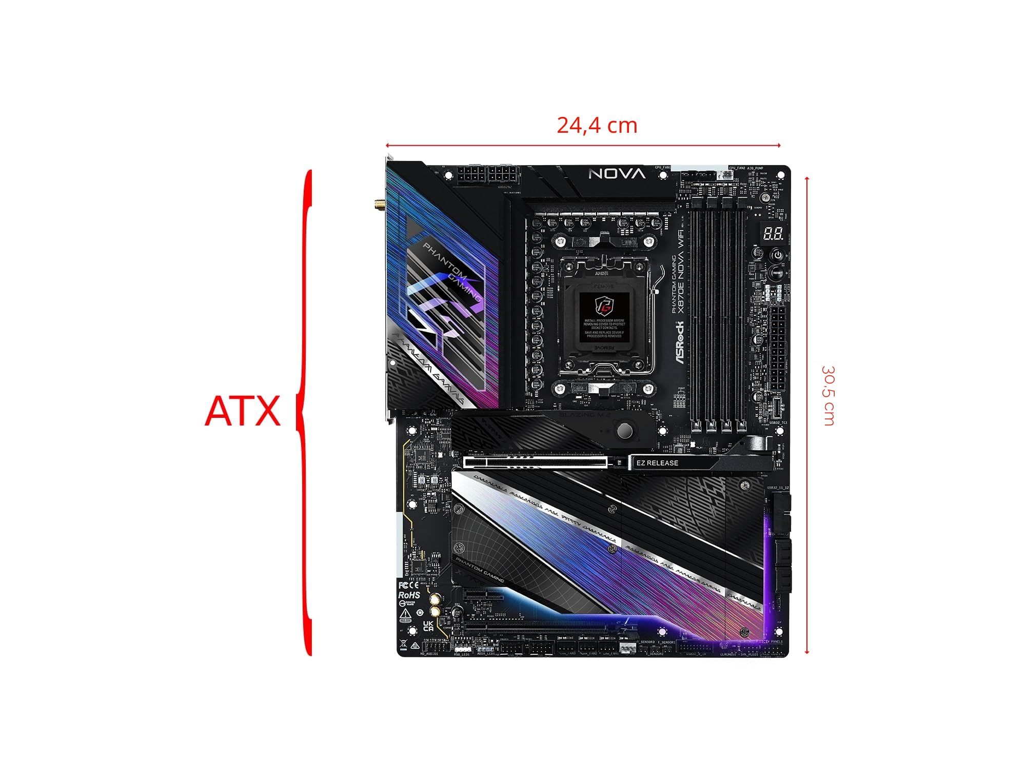 asrock-x870e-nova-am5-atx-mainboard-ddr5-pcie-5-0-usb4 image 2