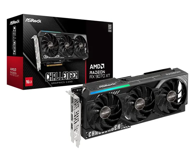 asrock-radeon-rx-9070-xt-challenger-16-gb-oc-grafikkarte-rdna-4-triple-fan image 1