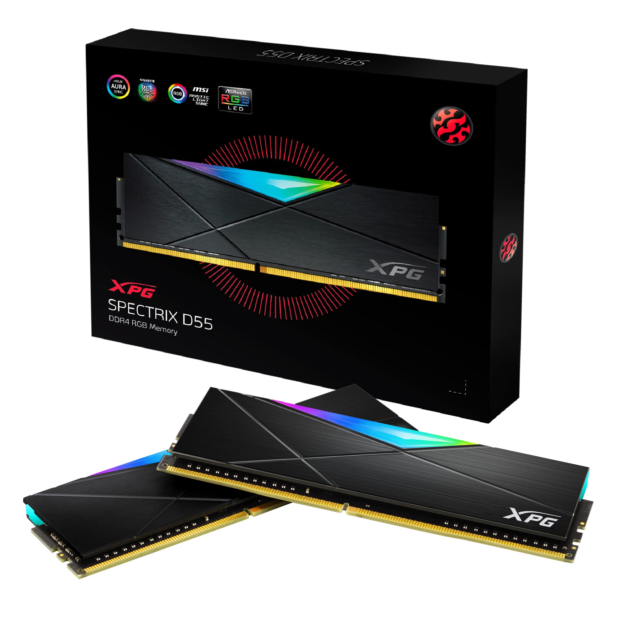 adata-xpg-spectrix-d55-ddr4-rgb-32gb-2x16gb-3200mhz-desktop-arbeitsspeicher-schw image 7