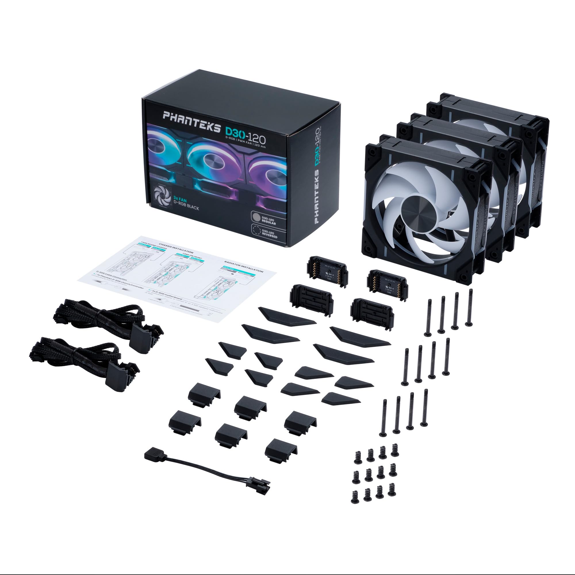 phanteks-d30-pwm-regular-airflow-d-rgb-l-fter-120mm-3er-pack-schwarz image 8
