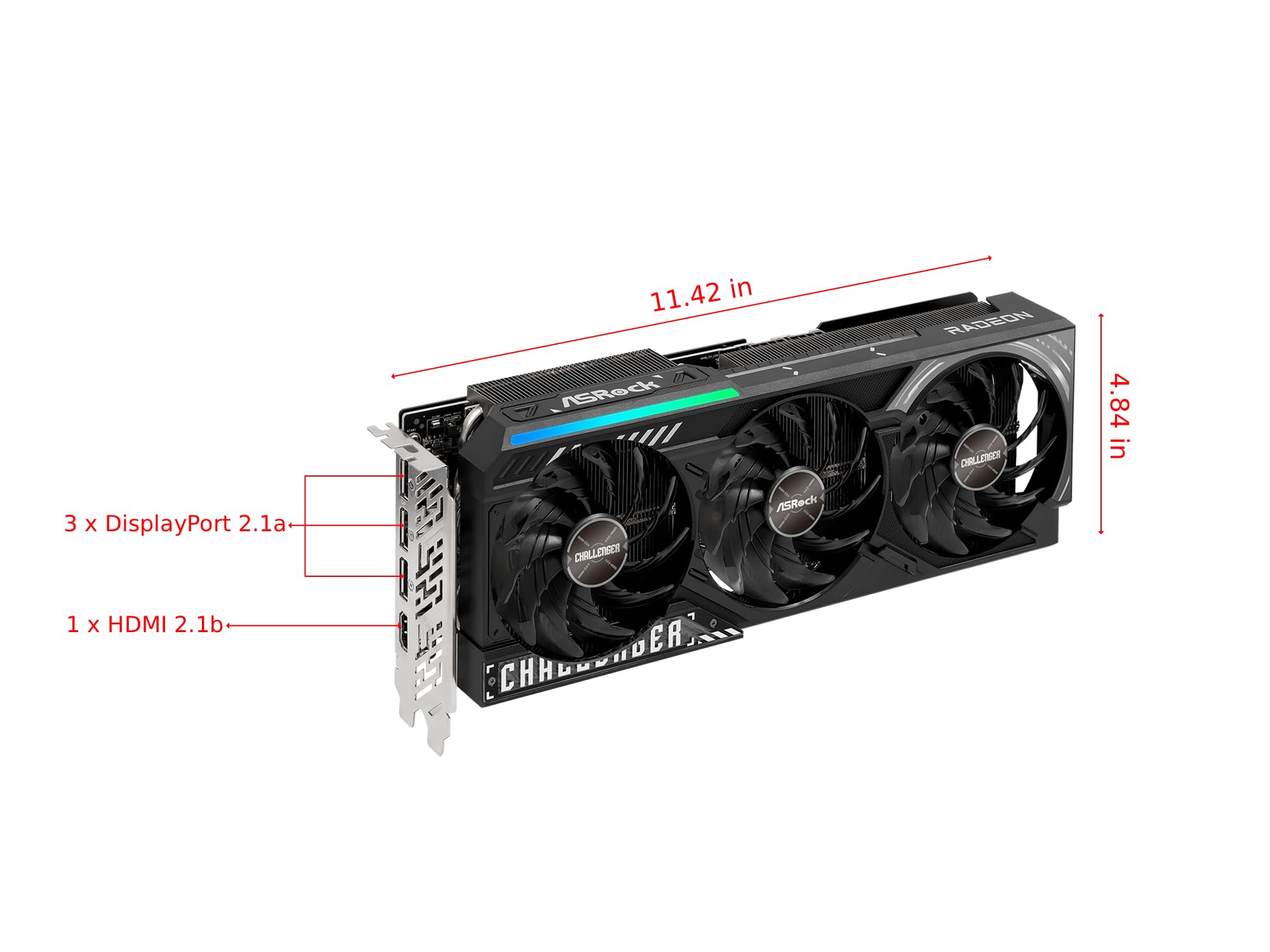 asrock-radeon-rx-9070-xt-challenger-16-gb-oc-grafikkarte-rdna-4-triple-fan image 2