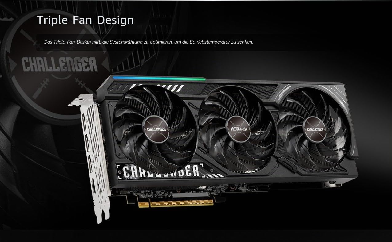 asrock-radeon-rx-9070-xt-challenger-16-gb-oc-grafikkarte-rdna-4-triple-fan image 3