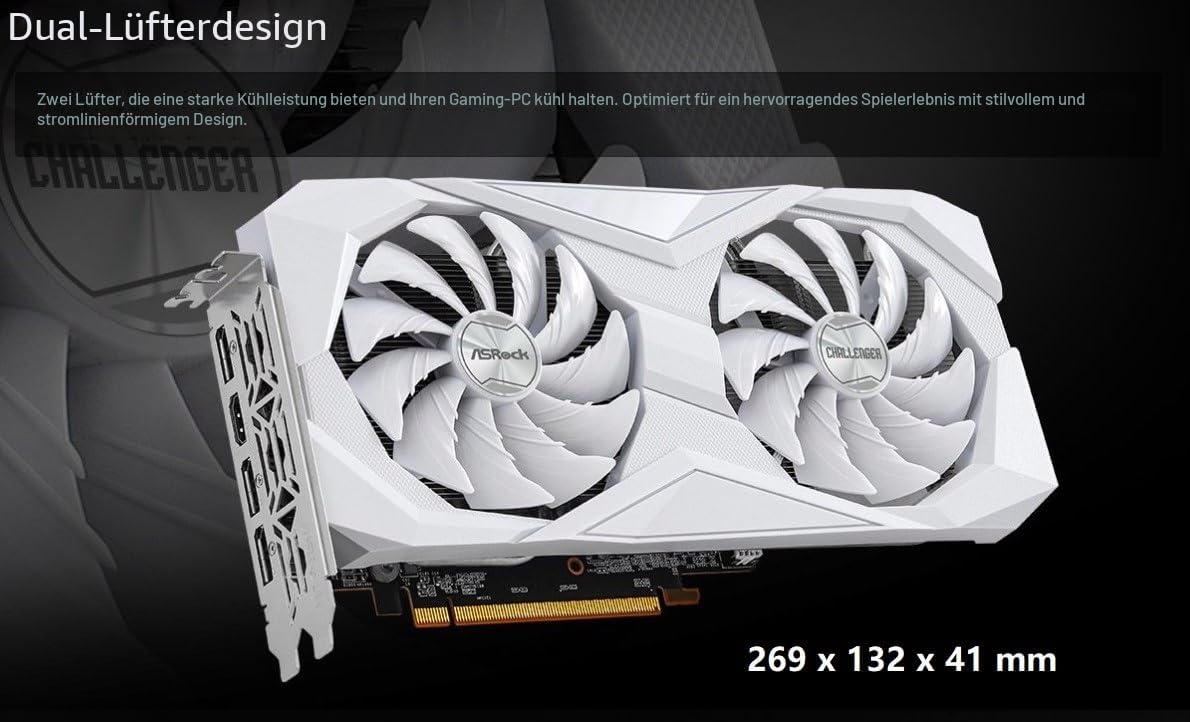 asrock-challenger-rx6600-clw-8g-8gb-gddr6-grafikkarte image 2