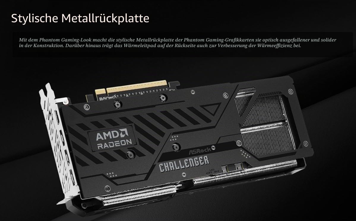 asrock-radeon-rx-9070-xt-challenger-16-gb-oc-grafikkarte-rdna-4-triple-fan image 4