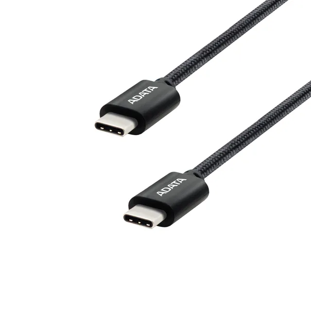 adata-usb-c-zu-usb-c-kabel-100w-pd3-0-qc3-0-nylongewebe-1m-schwarz image 1