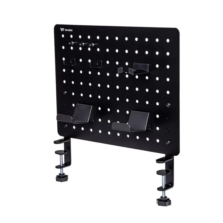 thermaltake-gea-gaming-desk-pegboard-medium-schwarz-stahl-lochplatte-mit-zubeh-r image 1
