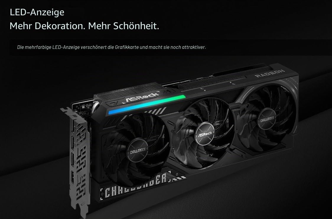 asrock-radeon-rx-9070-xt-challenger-16-gb-oc-grafikkarte-rdna-4-triple-fan image 5