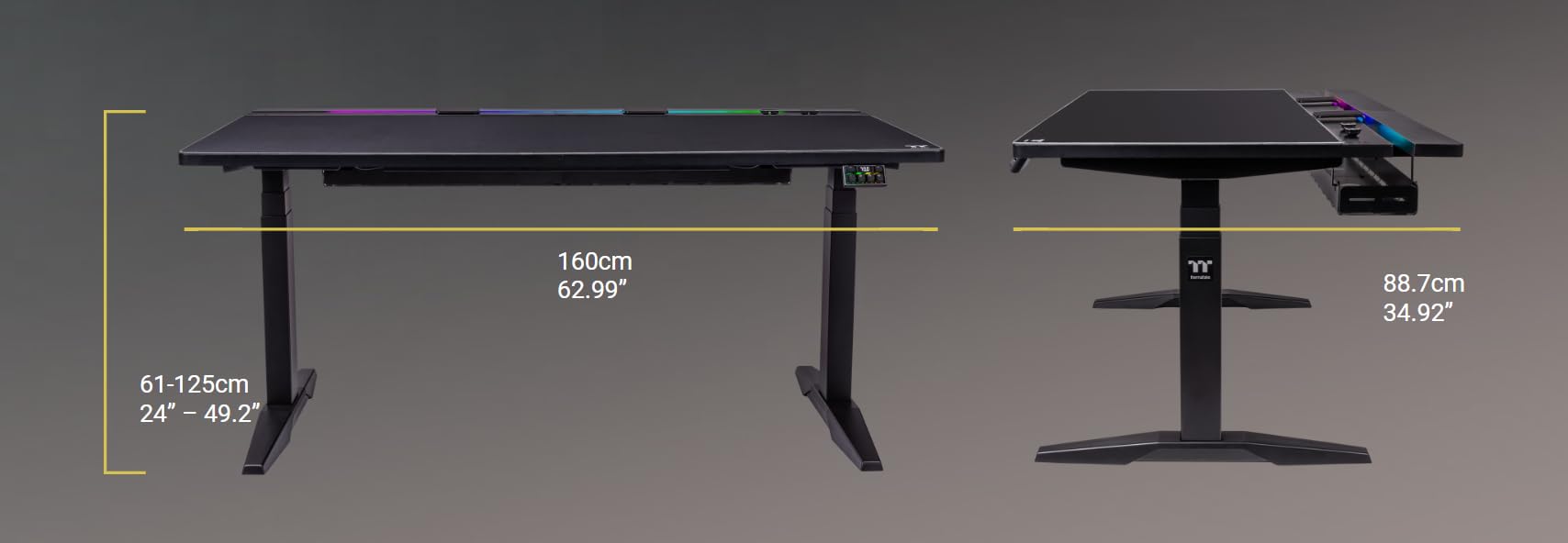 thermaltake-g700-rgb-gaming-schreibtisch-160-cm-schwarz image 2