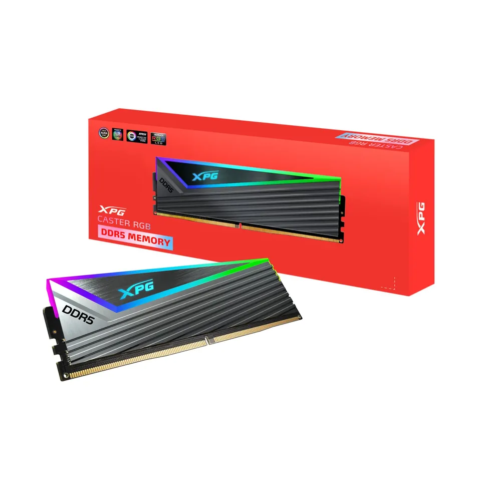 adata-xpg-caster-rgb-ddr5-6000mhz-16gb-1x16gb-cl40-udimm-stahlgrau image 1