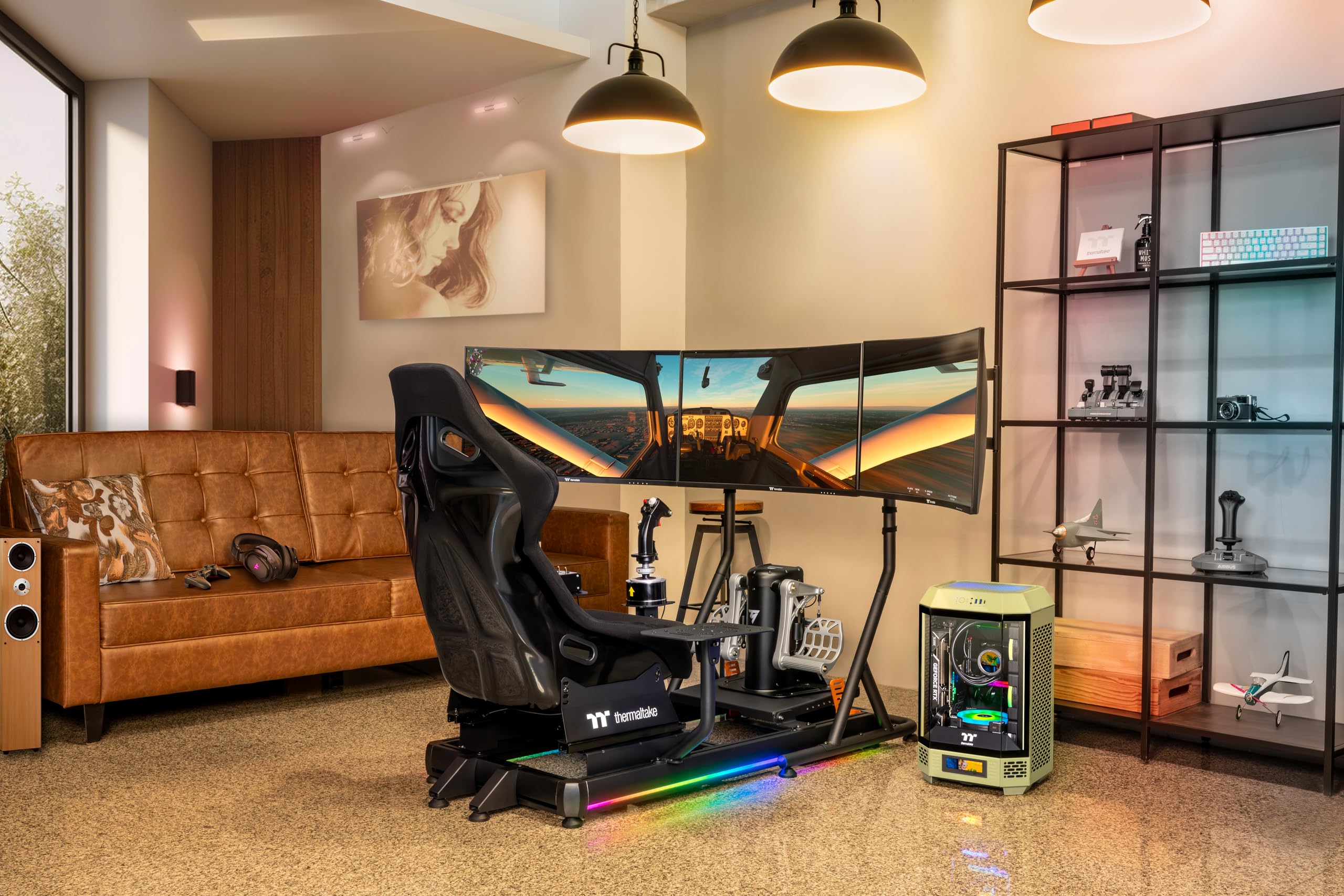 thermaltake-gf500-flight-simulator-cockpit-schwarz-alu-stahl image 8