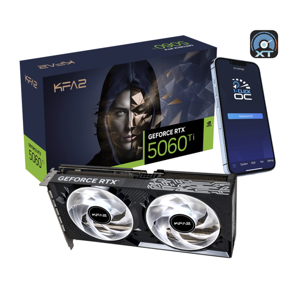 kfa2-geforce-rtx-5060-ti-8gb-1-click-oc-v2-blackwell-grafikkarte-mit-dlss-4 image 2