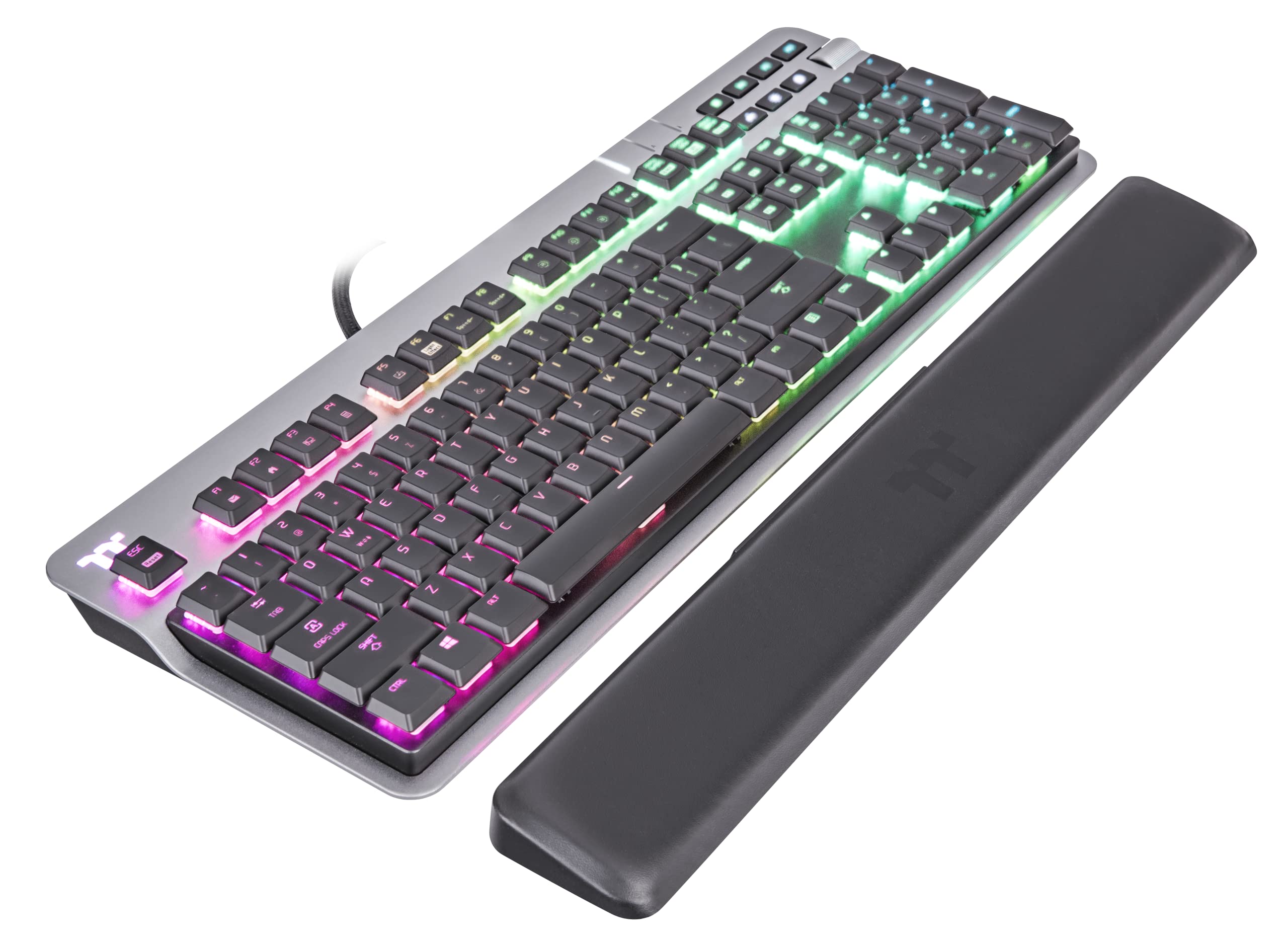 thermaltake-argent-k6-rgb-gaming-tastatur-cherry-mx-low-profile-red-de-schwarz image 6