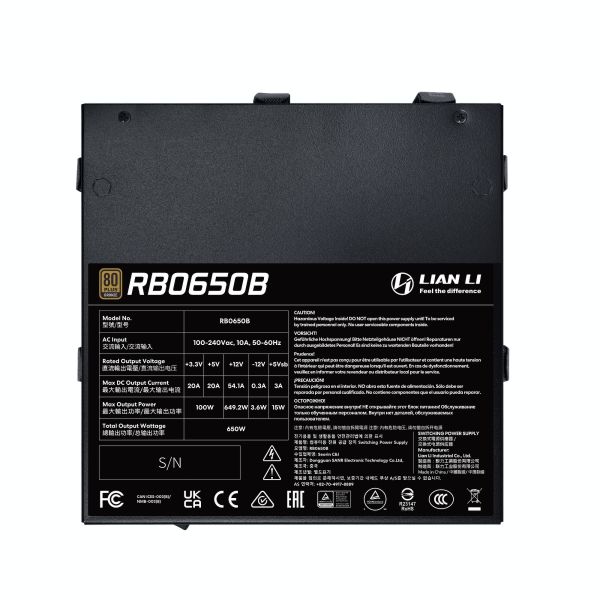 lian-li-rb-series-atx-3-1-pc-netzteil-80-plus-550w-650w-750w-12v-2x6-schwarz image 7