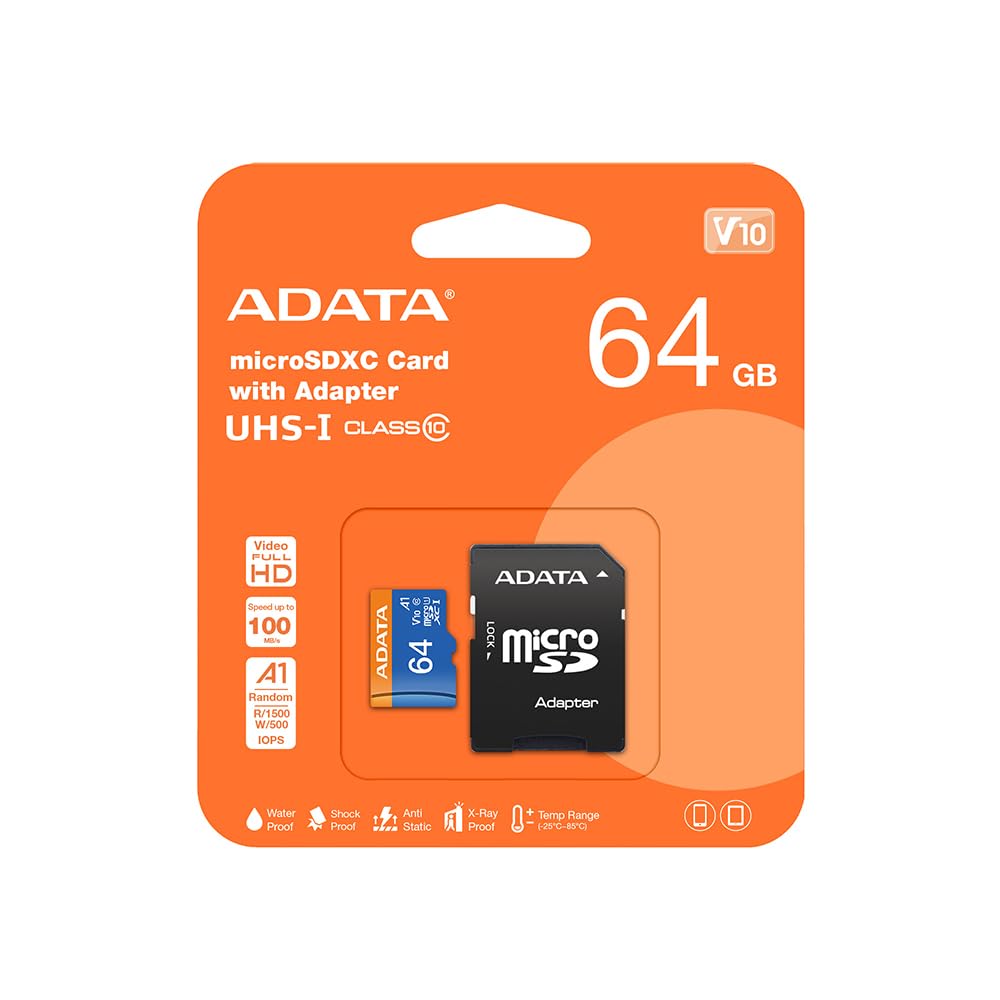 adata-premier-microsdxc-64-gb-uhs-i-class-10-with-adapter-speicherkarte image 1