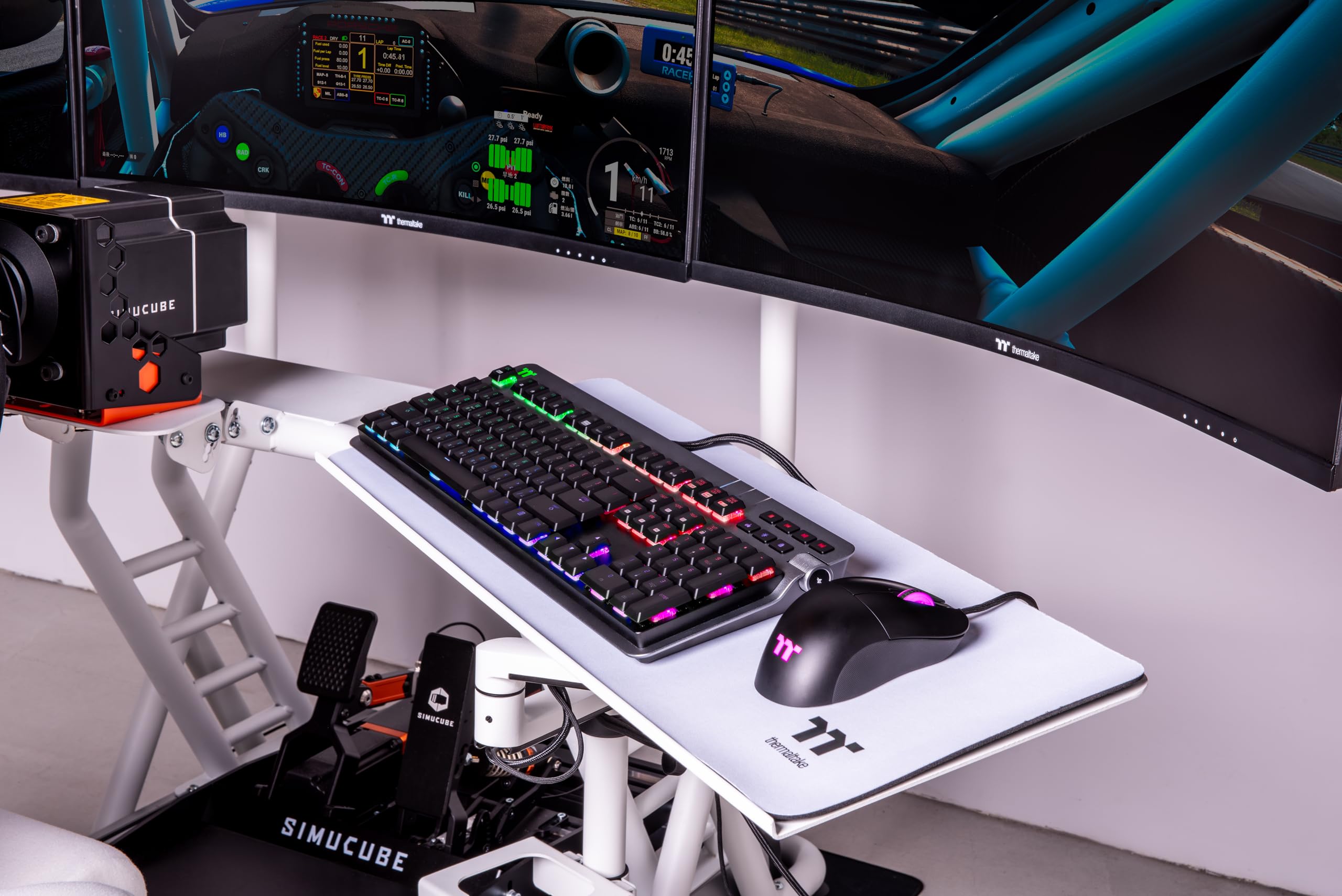 thermaltake-gr500-racing-simulator-cockpit-bundle-snow-simrig-mit-rennsitz-keybo image 4