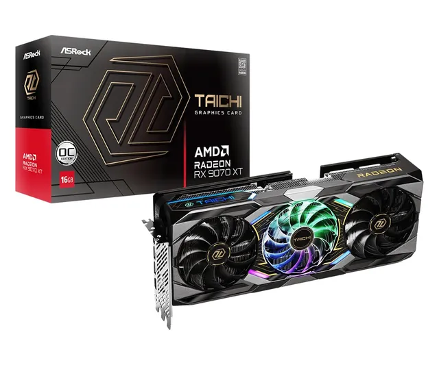 asrock-radeon-rx-9070-xt-taichi-16-gb-gddr6-grafikkarte-3-l-fter-2x-hdmi-2x-dp image 1