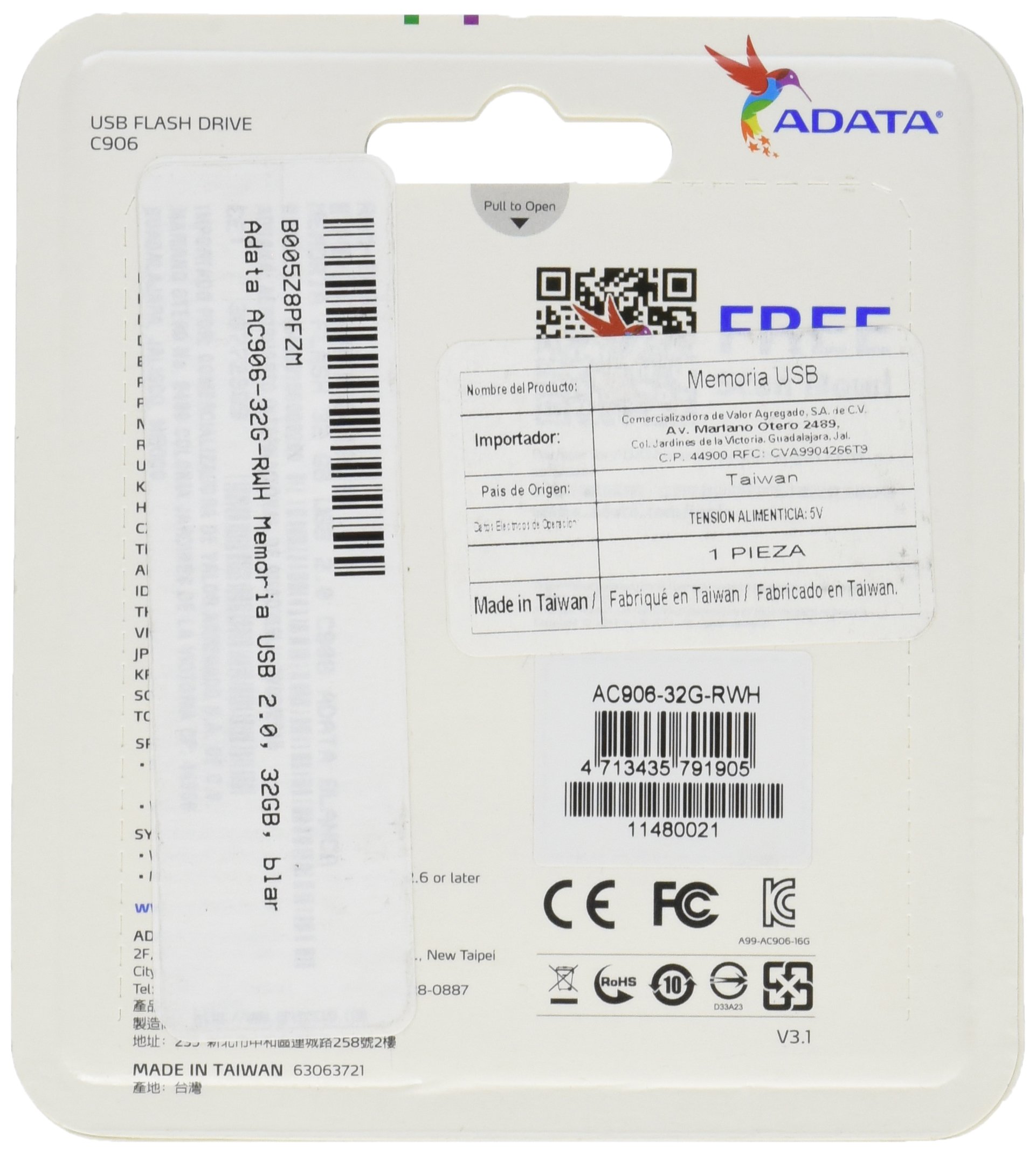 adata-classic-c906-32gb-usb-2-0-speicherstick-wei image 2