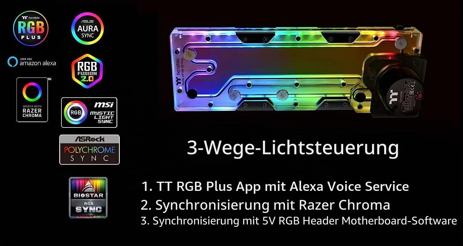 thermaltake-pacific-dp100-d5-plus-distro-plate-mit-d5-pumpe-und-rgb image 2