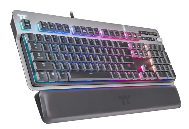thermaltake-argent-k6-rgb-gaming-tastatur-cherry-mx-low-profile-red-de-schwarz image 1