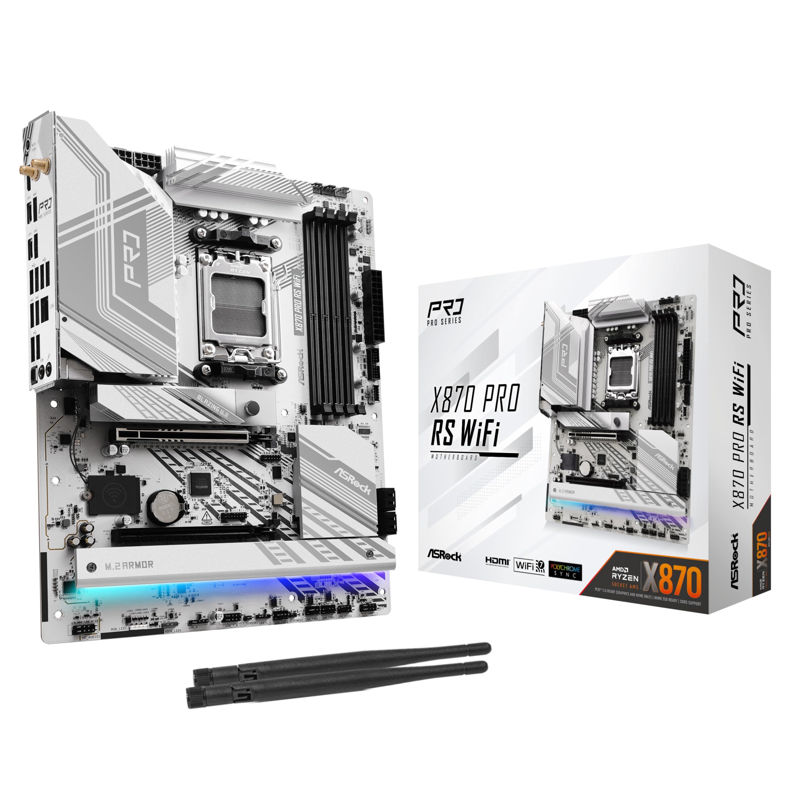 asrock-x870-pro-rs-am5-atx-mainboard-ddr5-pcie-5-0-usb4 image 1